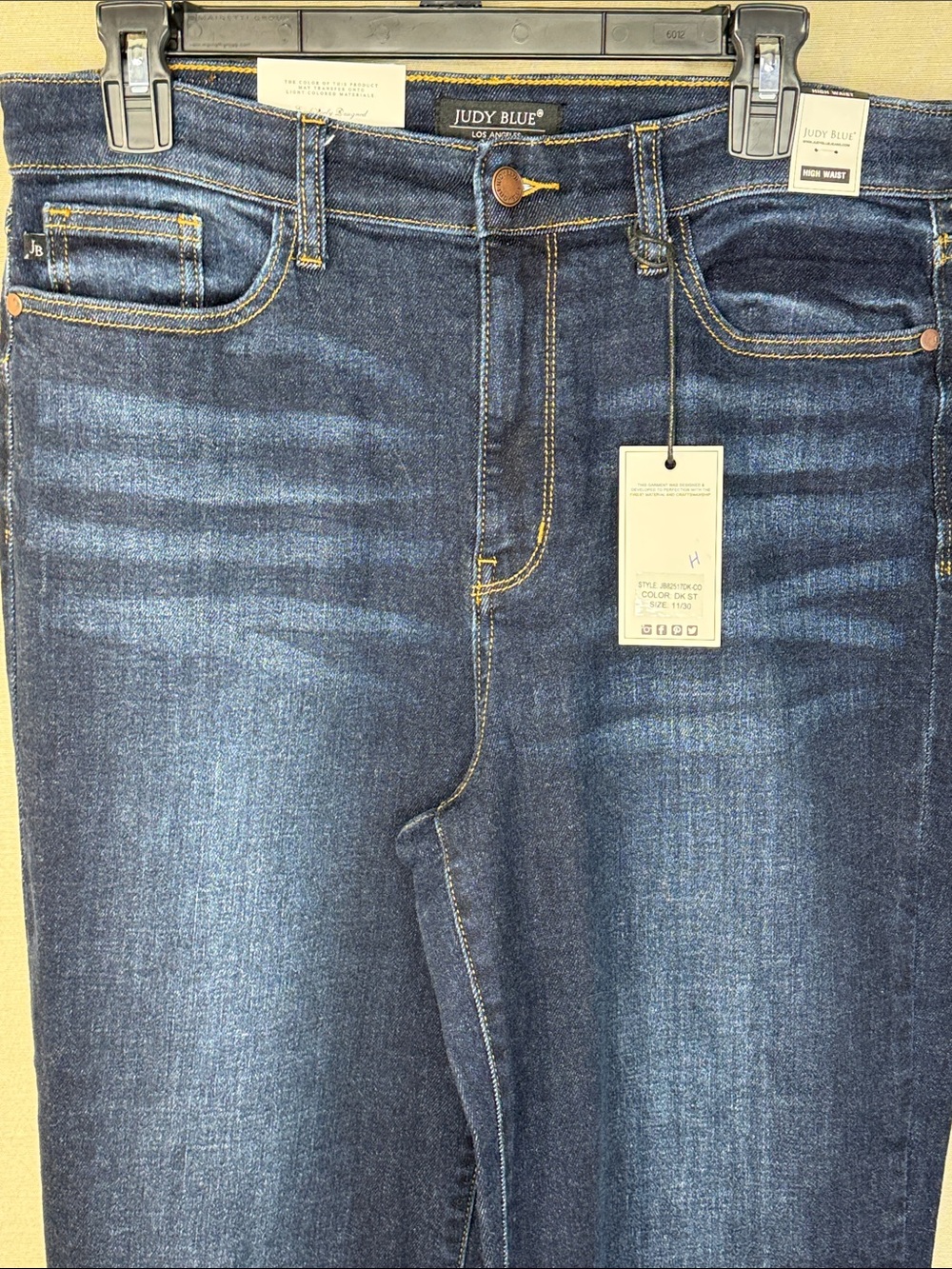 Judy Blue Jeans Blue Dark Wash High-Rise Wide-Leg  in Size 11/30 NWT - Picture 3 of 14